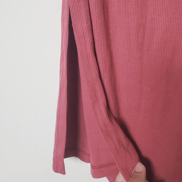 Motherhood Maternity Off The Shoulder Rib Knit Maxi Dress Rose Small - Picture 8 of 11